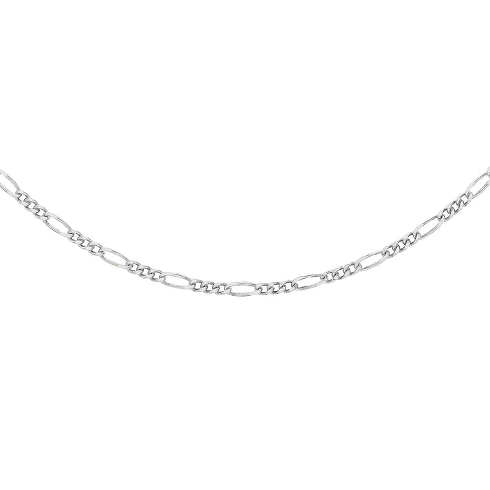 Sterling Silver Figaro Chain 30 Inch 7617898 1