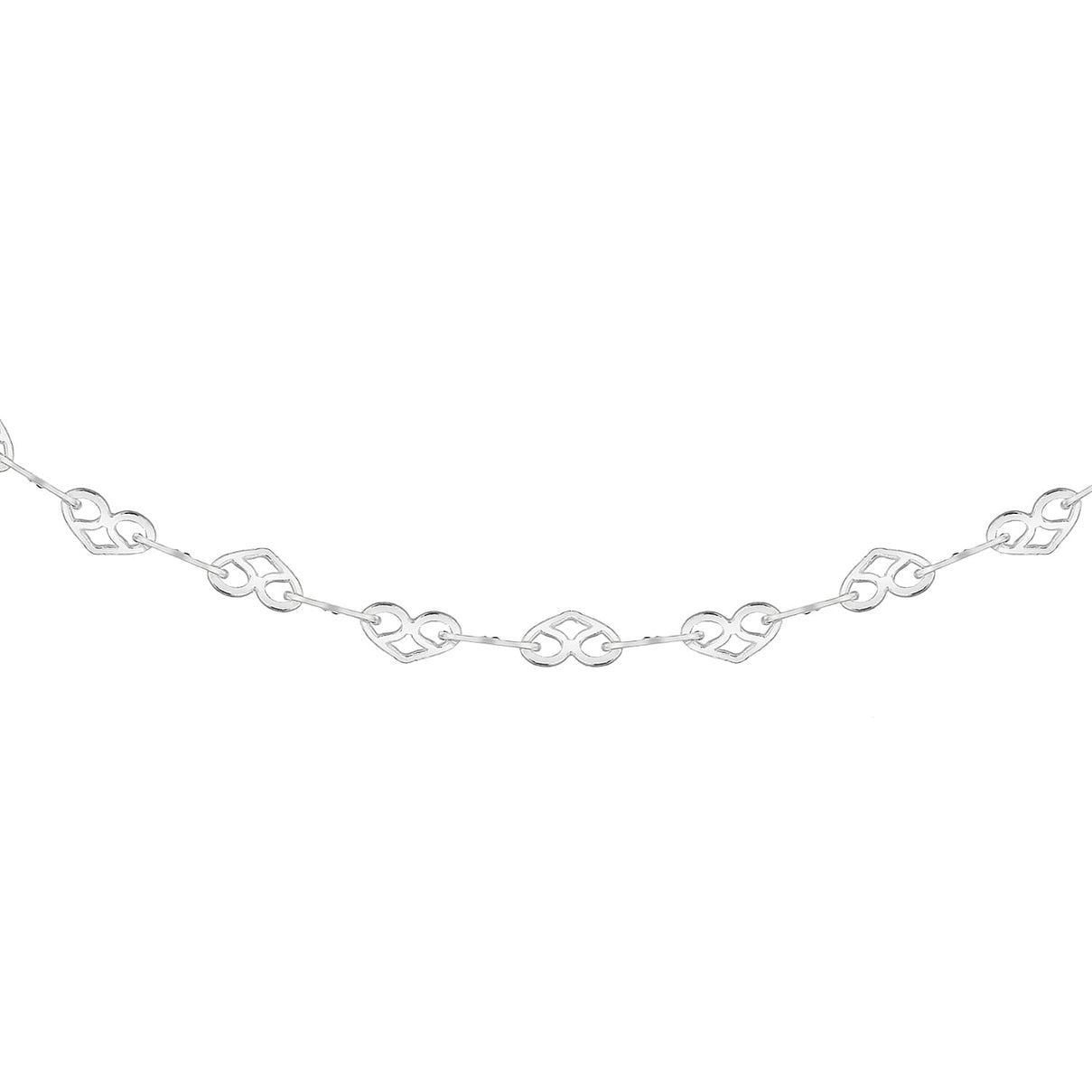 Sterling Silver 3.5mm Heart Link Chain 30 Inch 7618092 1