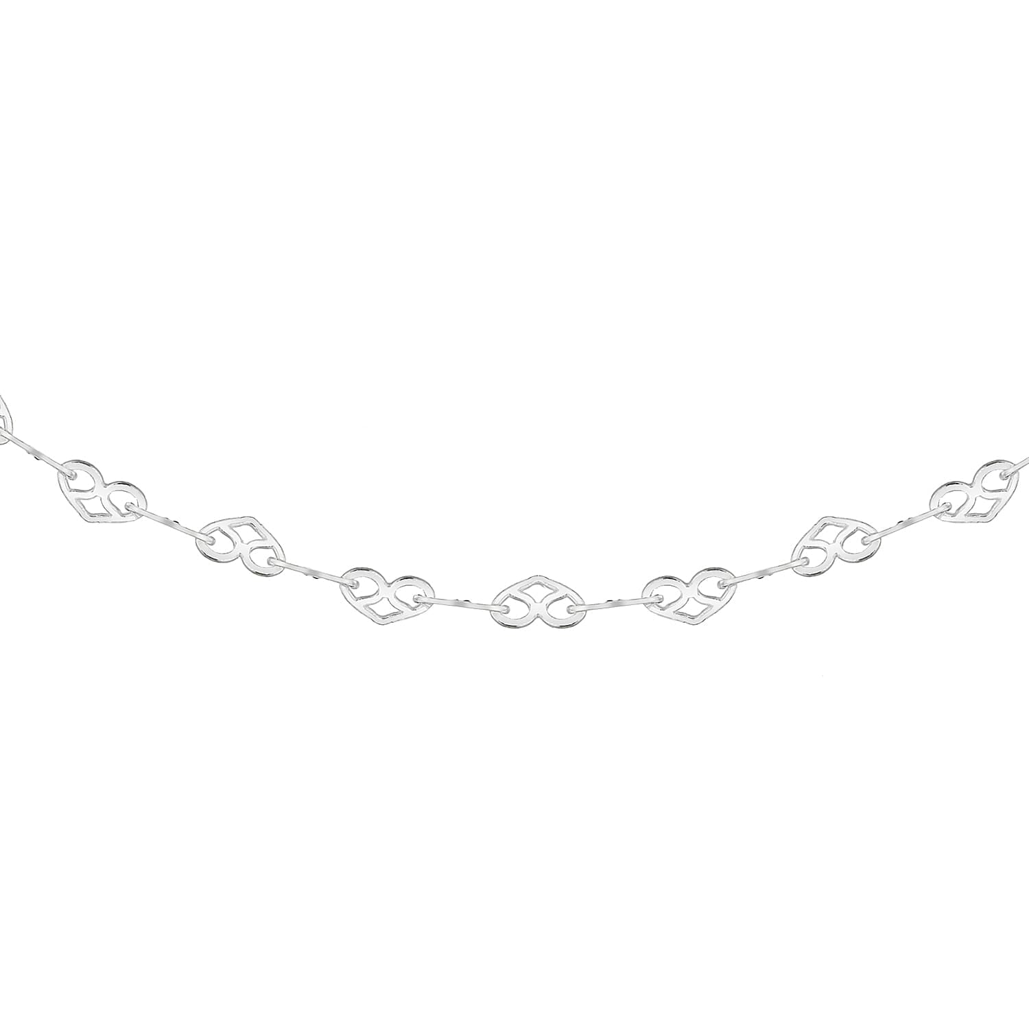 Sterling Silver 3.5mm Heart Link Chain 30 Inch 7618092 1