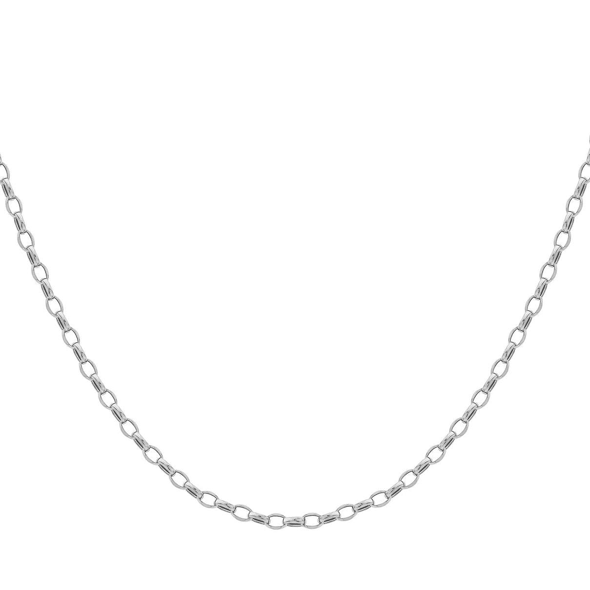 Sterling Silver Oval Belcher Chain 30 Inch 7607385 1