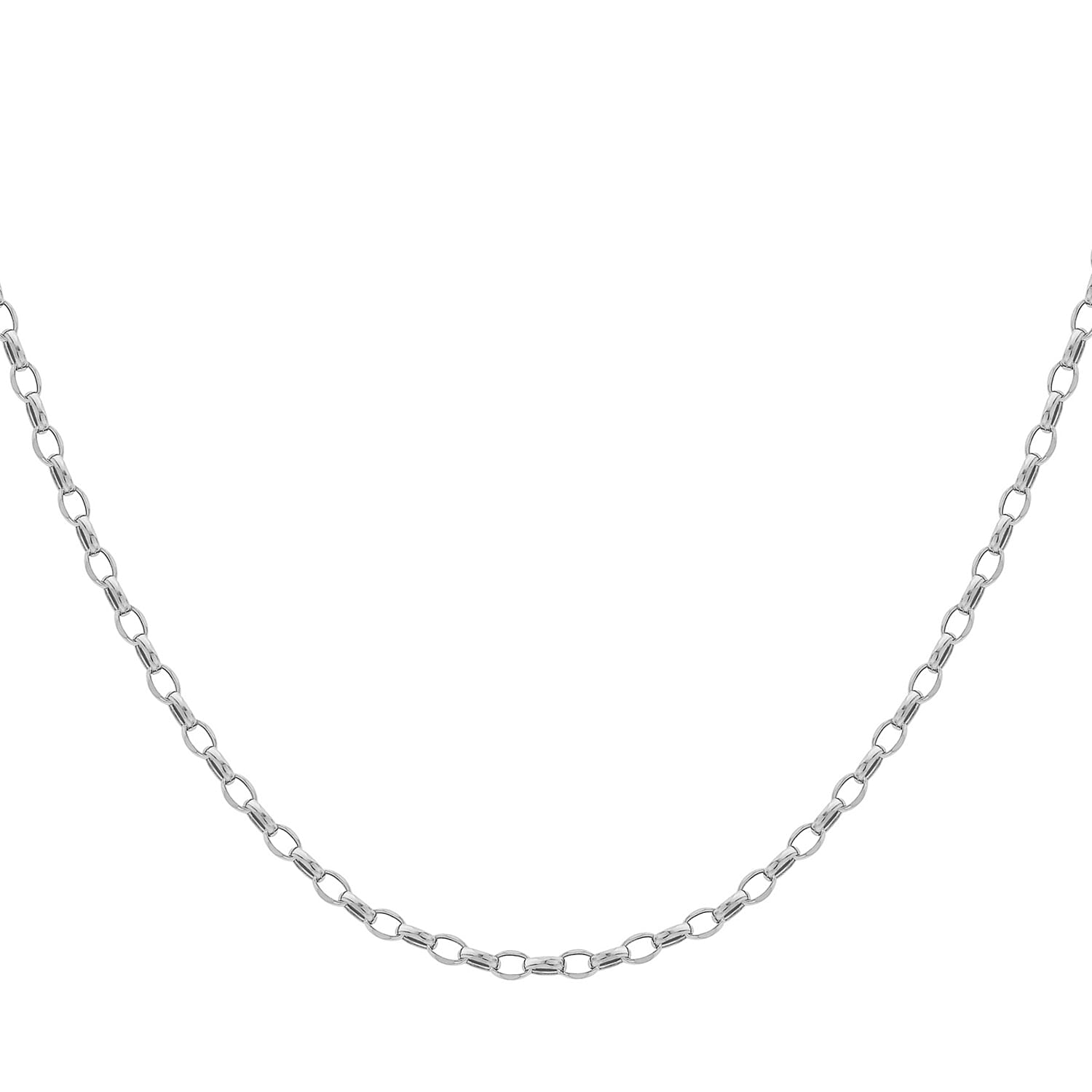Sterling Silver Oval Belcher Chain 30 Inch 7607385 1