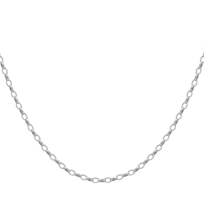Sterling Silver Oval Belcher Chain 30 Inch 7607385 2