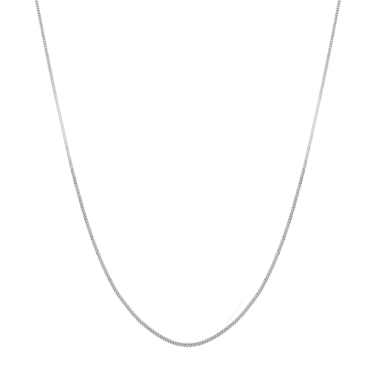 Sterling Silver 1.4mm Panza Curb Chain 30 Inch 7603828 1