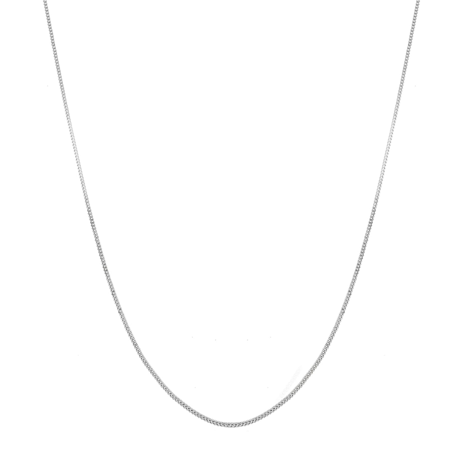 Sterling Silver 1.4mm Panza Curb Chain 30 Inch 7603828 1