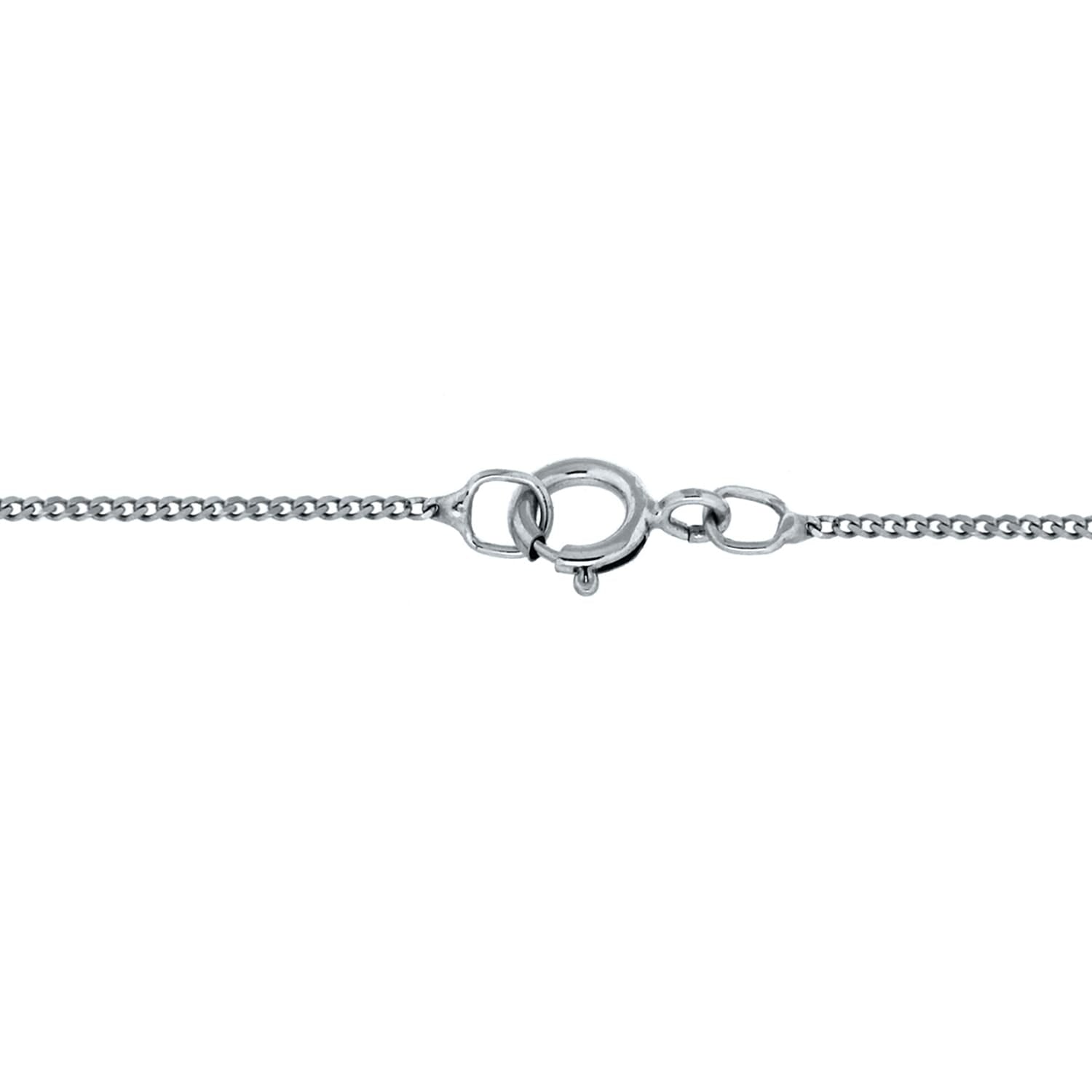 Sterling Silver 1.4mm Panza Curb Chain 30 Inch 7603828 2