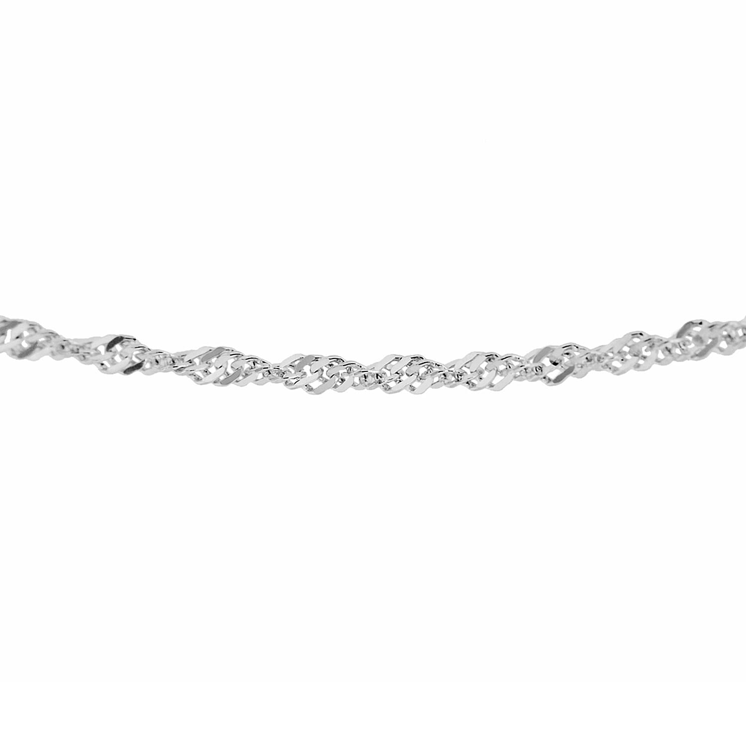 Sterling Silver Diamond Cut Twist Curb Chain 30 Inch 7604776 0