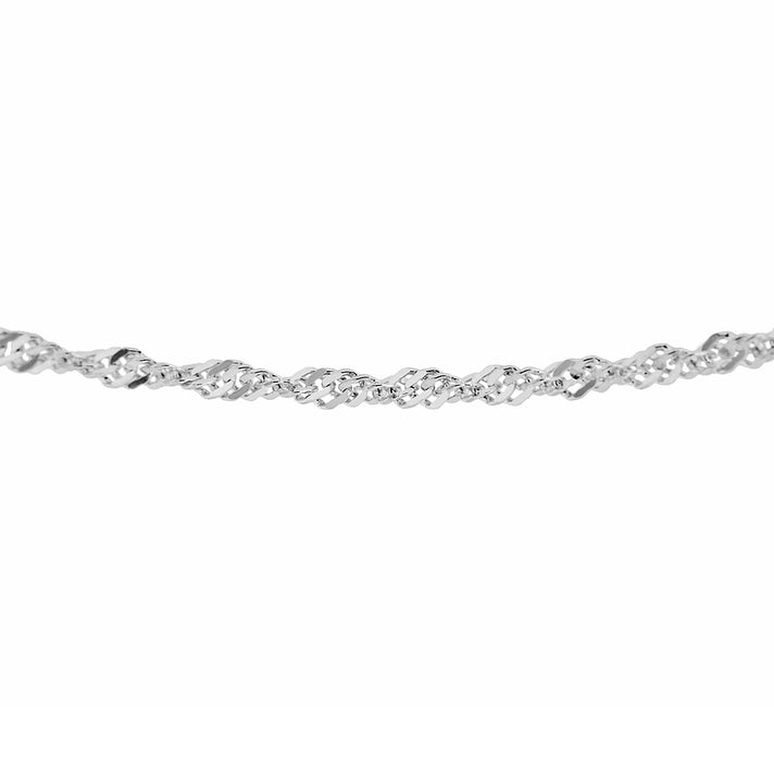Sterling Silver Diamond Cut Twist Curb Chain 30 Inch 7604776 1