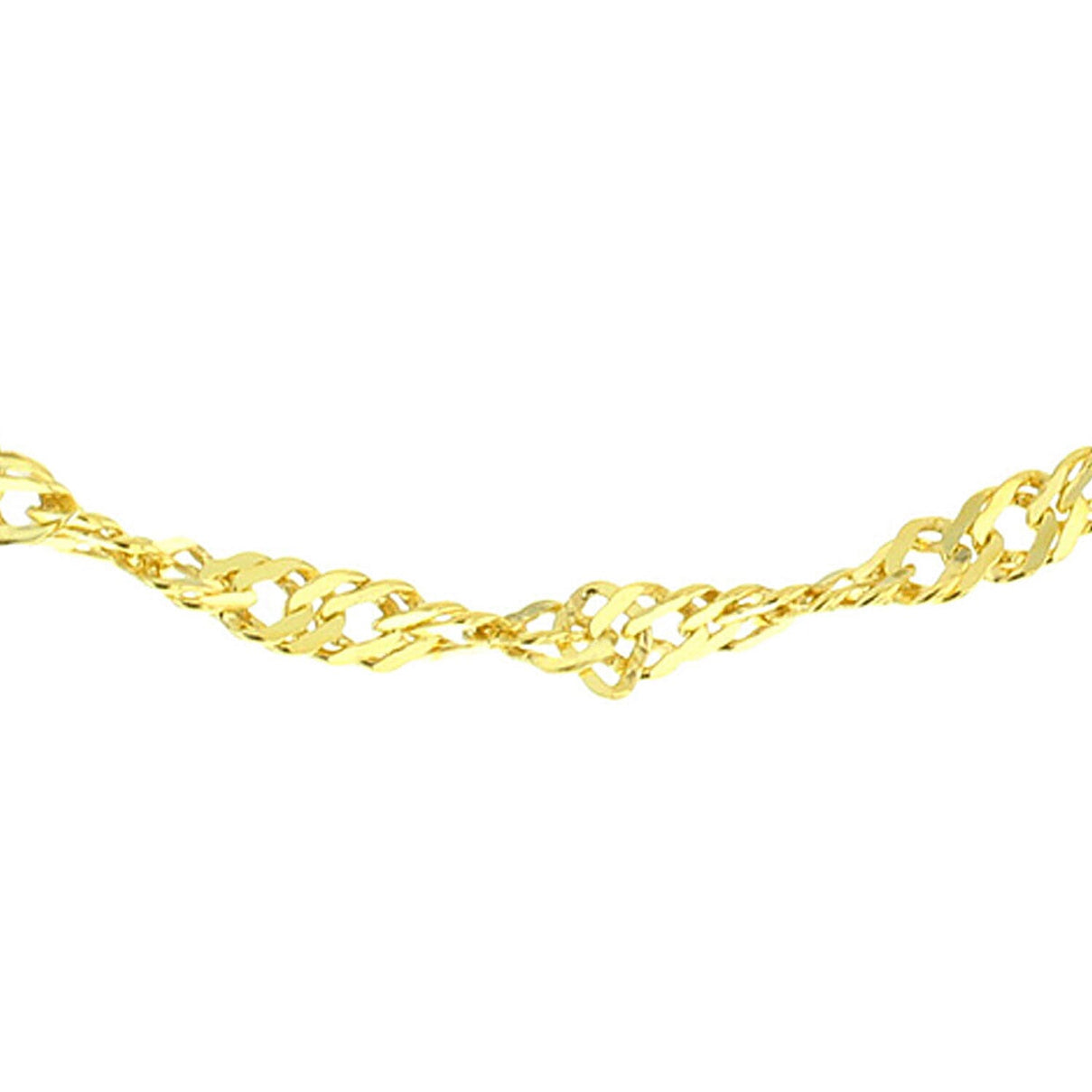 Sterling Silver 1 Micron Yellow Gold Plated 1.8mm Twist Curb Chain 30 Inch 7620942 5
