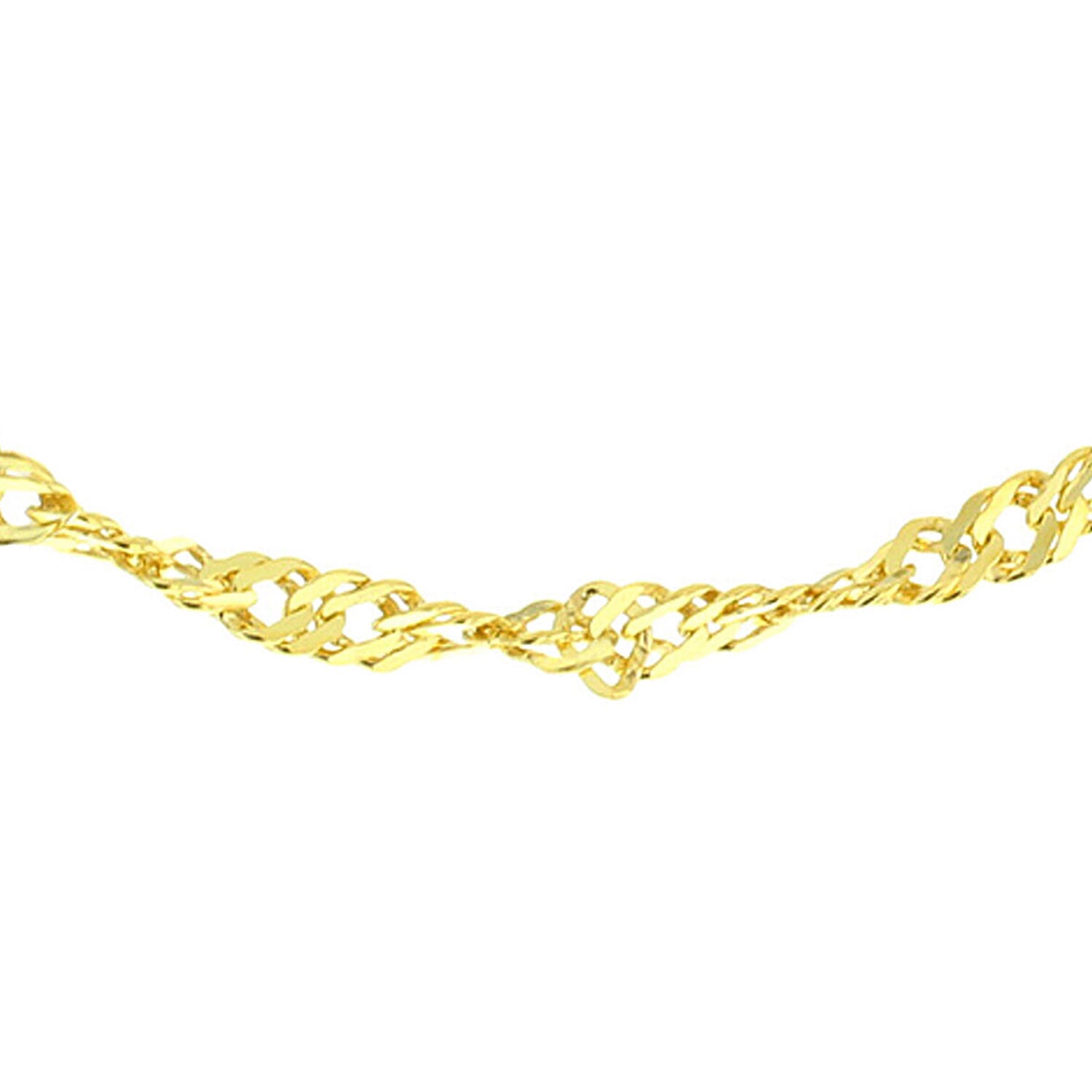 Sterling Silver 1 Micron Yellow Gold Plated 1.8mm Twist Curb Chain 30 Inch 7620942 5