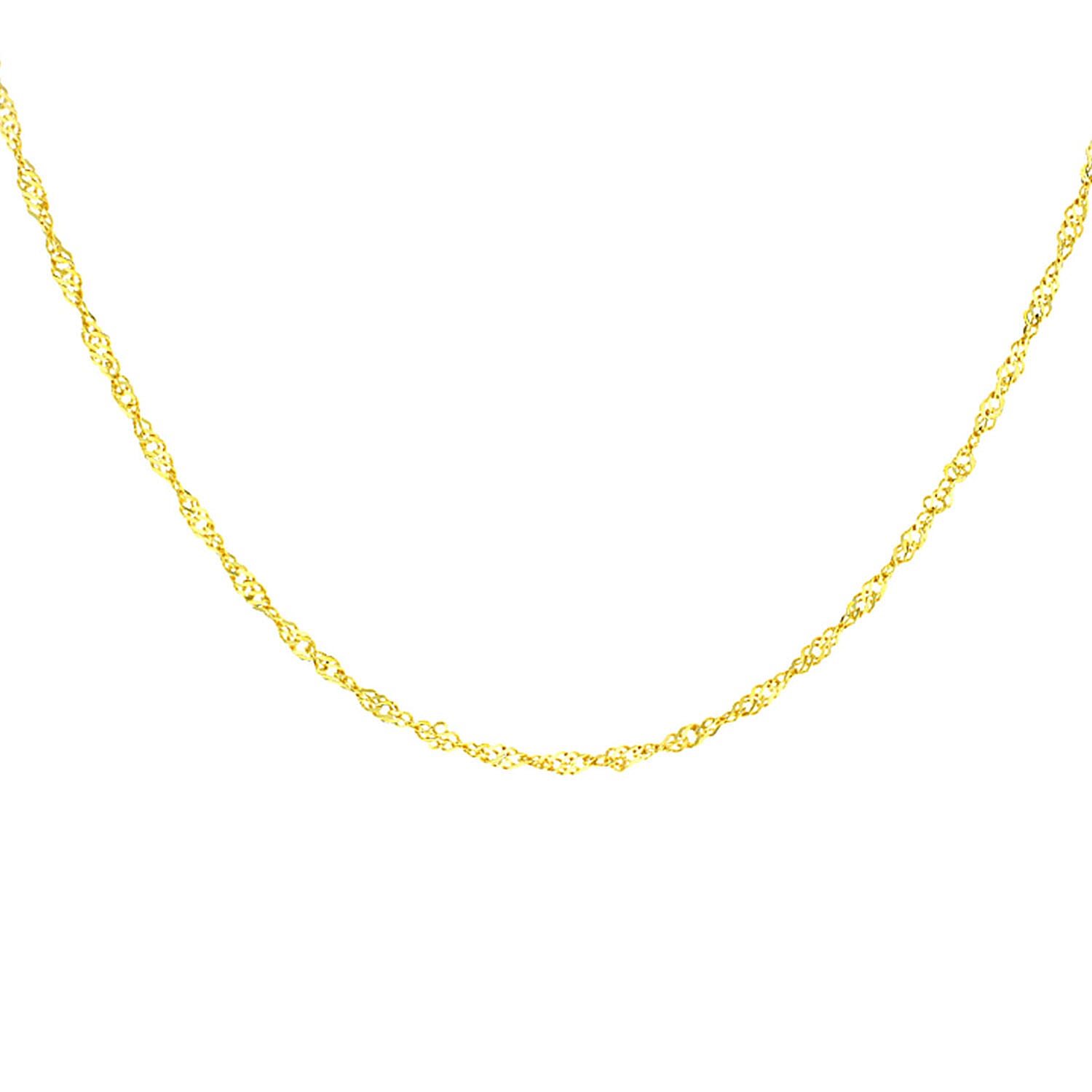 Sterling Silver 1 Micron Yellow Gold Plated 1.8mm Twist Curb Chain 30 Inch 7620942 8