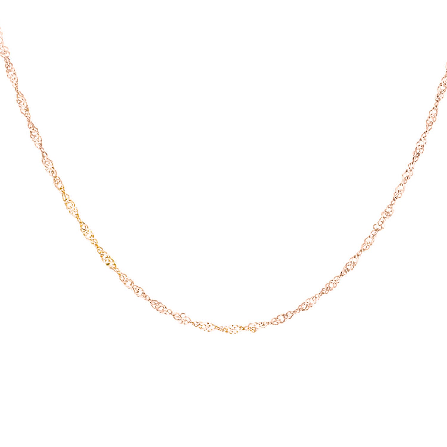 Sterling Silver 1 Micron Rose Gold Plated 1.8mm Twist Curb Chain 30 Inch 7620949 6