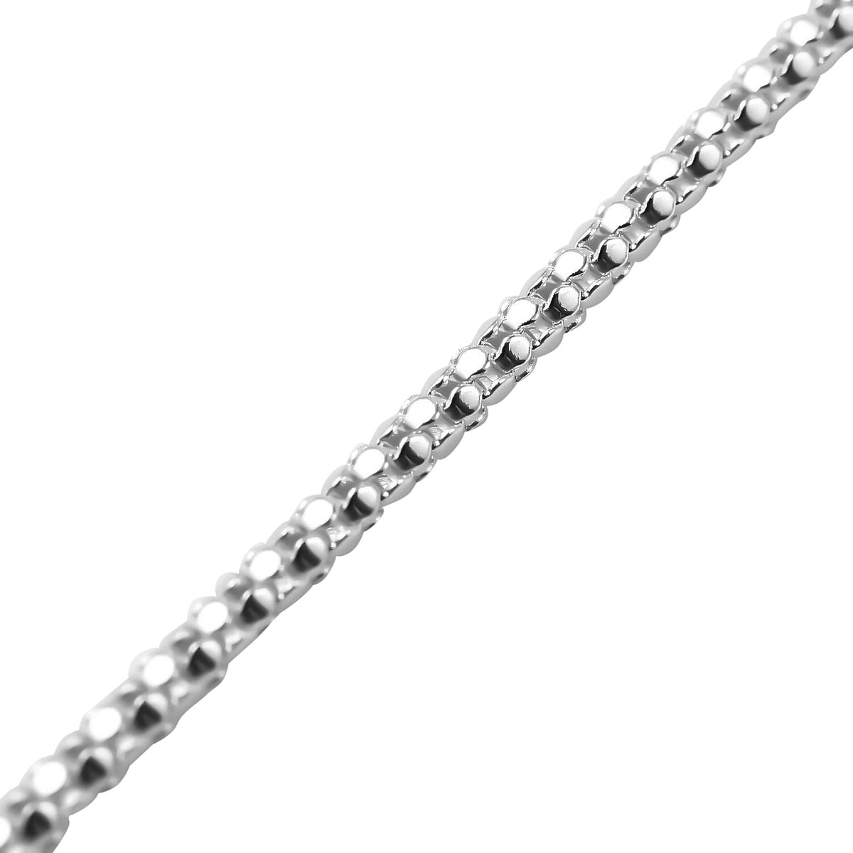 Designer Inspired Closeout - Sterling Silver Mirror Popcorn Chain (Size - 30) with Spring Ring Clasp 7778051 2
