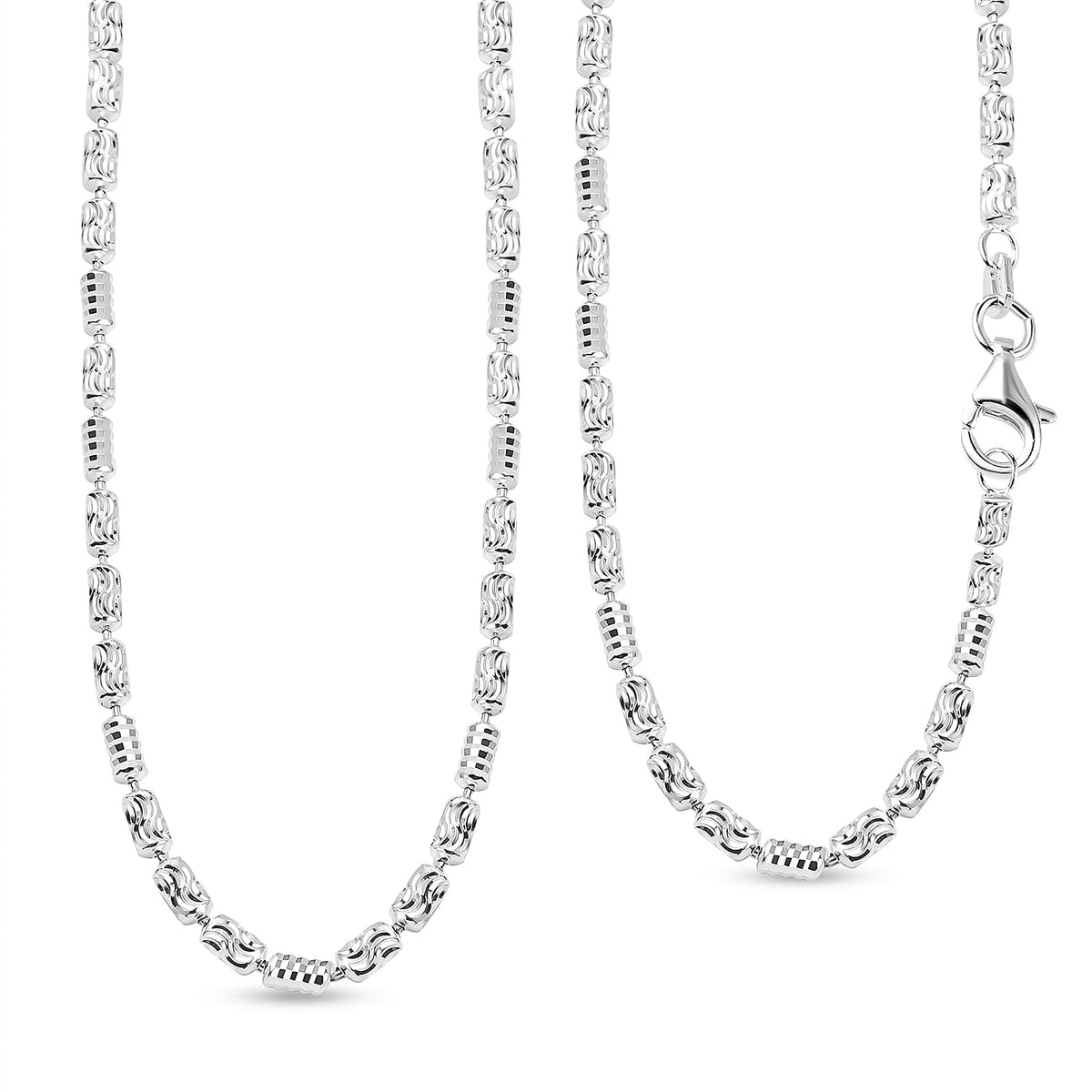 Italian Made- Sterling Silver Diamond Cut  (Size - 18) With Lobster Clasp, Silver Wt. 9.01 Gms 7148784 0