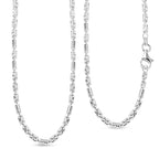 Italian Made- Sterling Silver Diamond Cut  (Size - 18) With Lobster Clasp, Silver Wt. 9.01 Gms