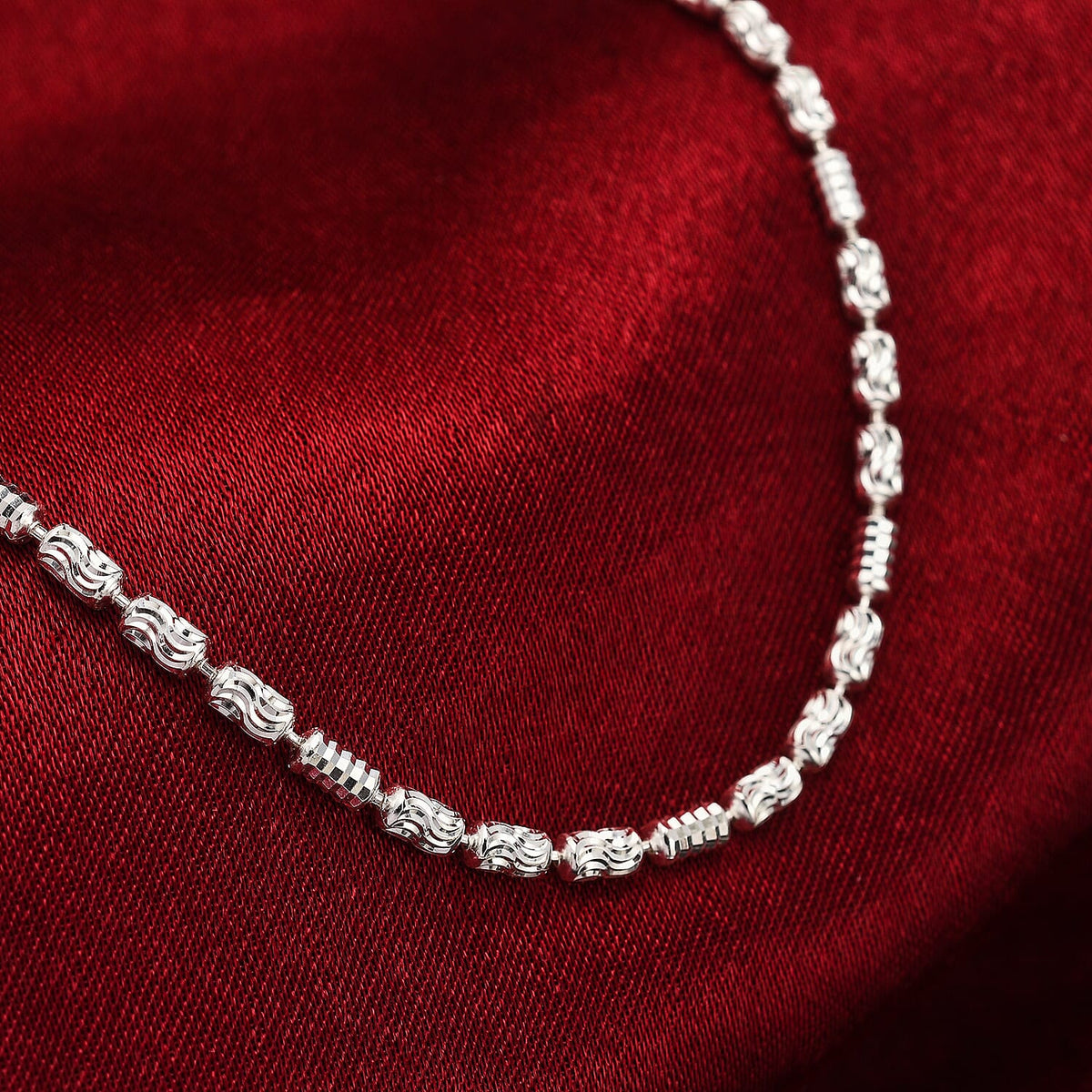 Italian Made- Sterling Silver Diamond Cut  (Size - 18) With Lobster Clasp, Silver Wt. 9.01 Gms 7148784 1