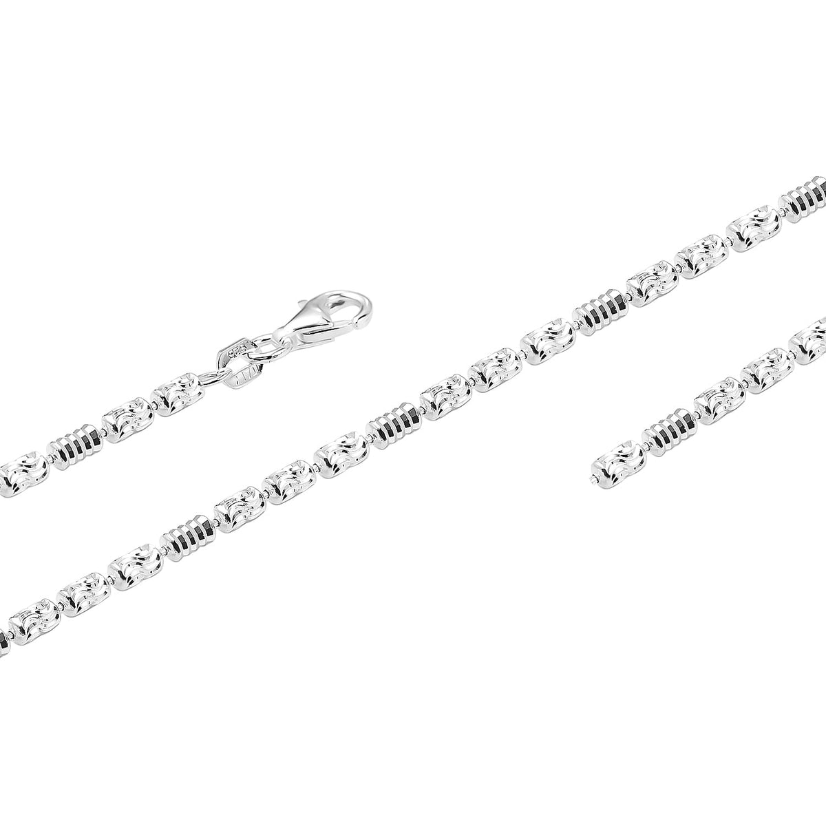 Italian Made- Sterling Silver Diamond Cut  (Size - 18) With Lobster Clasp, Silver Wt. 9.01 Gms 7148784 2