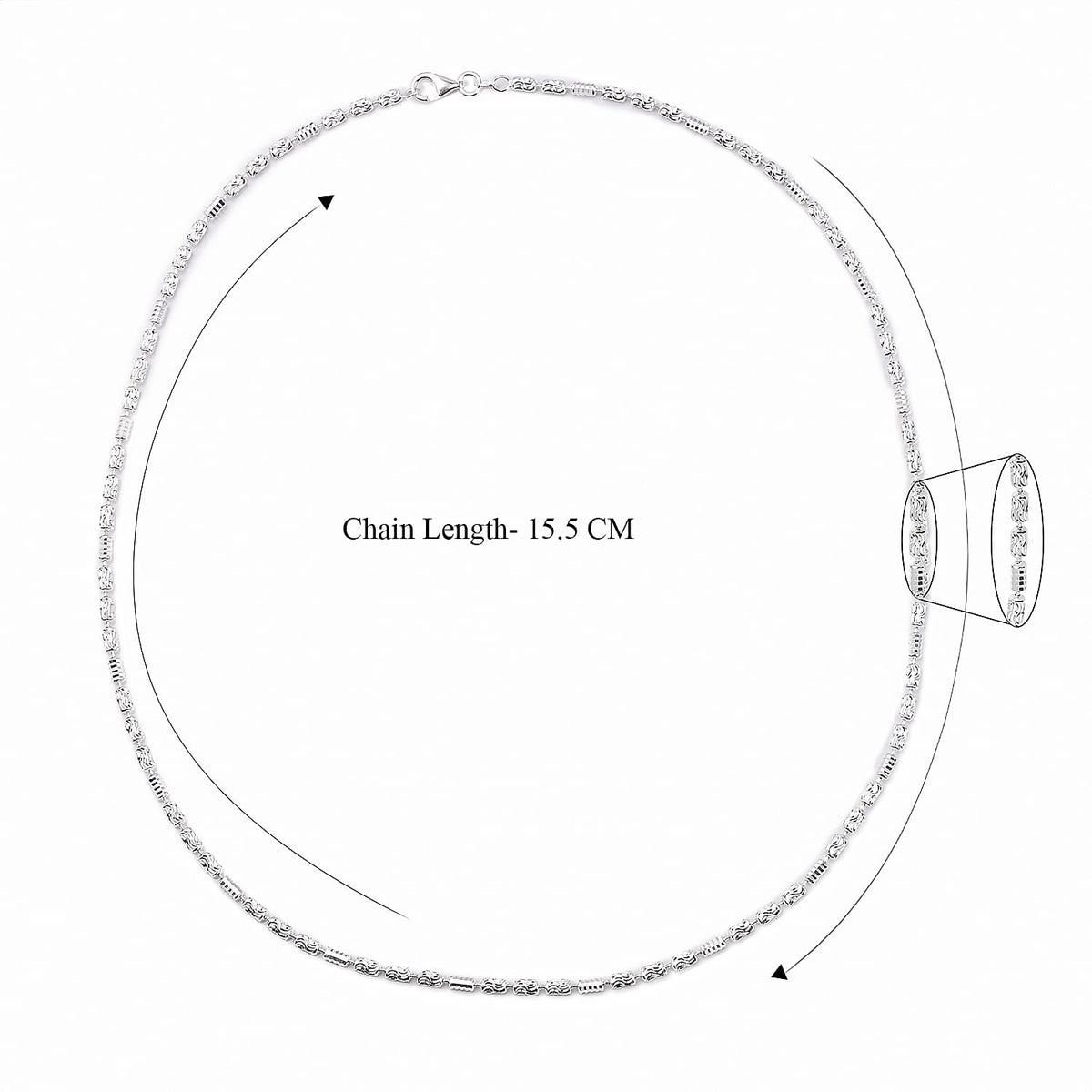 Italian Made- Sterling Silver Diamond Cut  (Size - 18) With Lobster Clasp, Silver Wt. 9.01 Gms 7148784 5