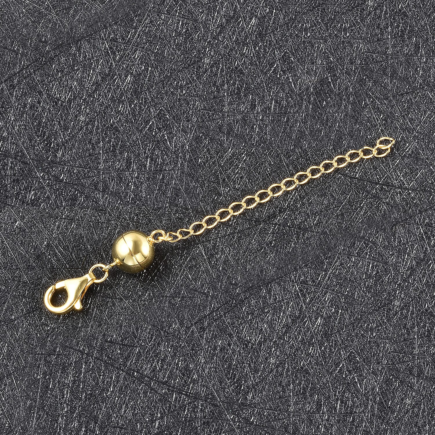 Magnetic Lock with 2-inch Extender with Lobster Clasp in Gold Plated Sterling Silver 3334341 2