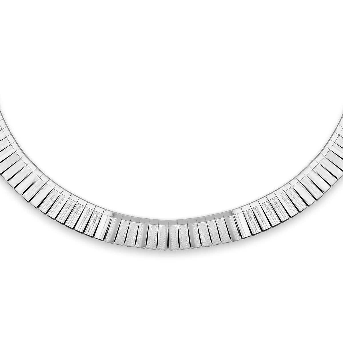 Sterling Silver Cleopatra Style Stripe Pattern Necklace 17 Inch 8928804 0