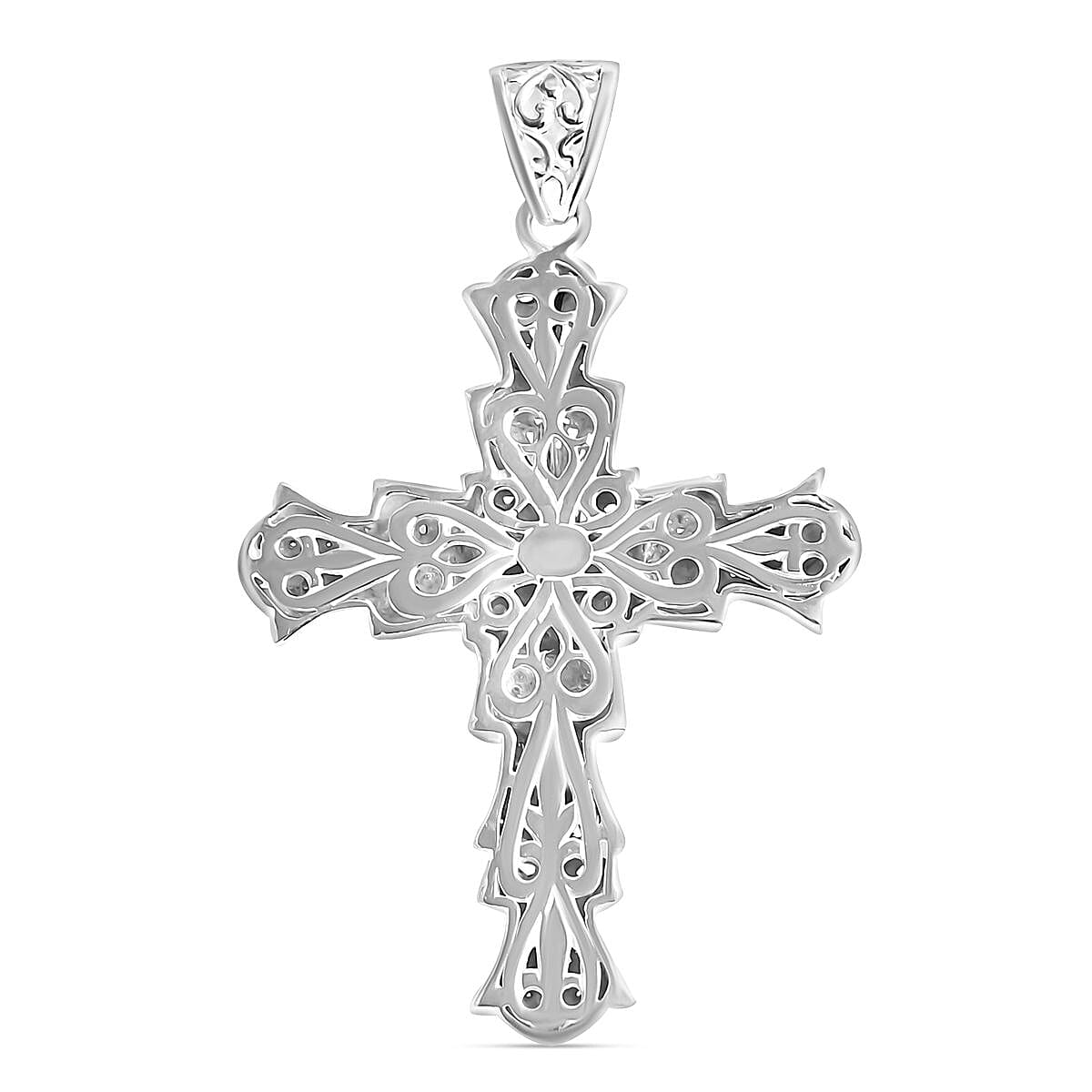 One time Deal- Sterling Silver Cross Pendant, Silver Wt. 10.86 Gms. 8055553 4