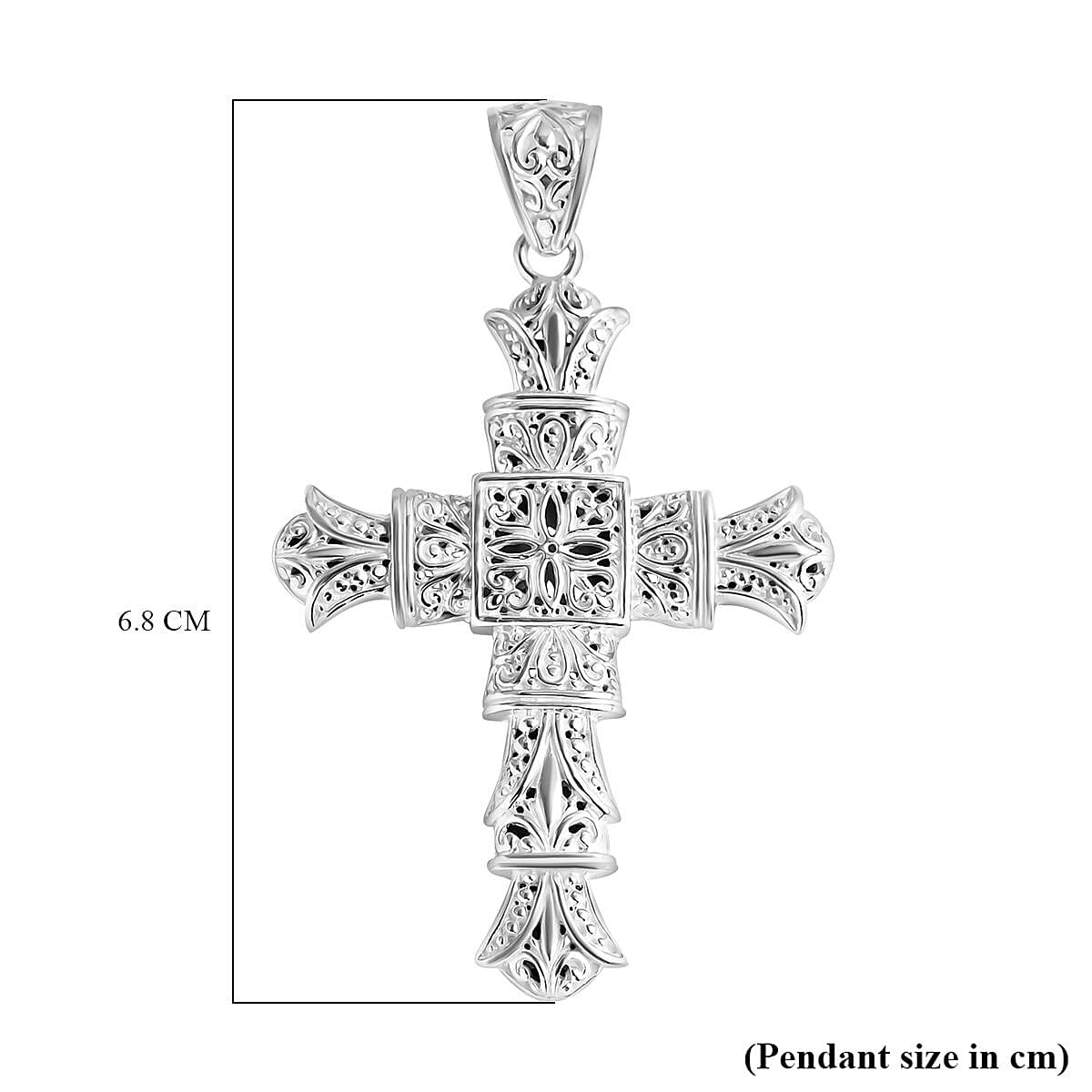 One time Deal- Sterling Silver Cross Pendant, Silver Wt. 10.86 Gms. 8055553 5
