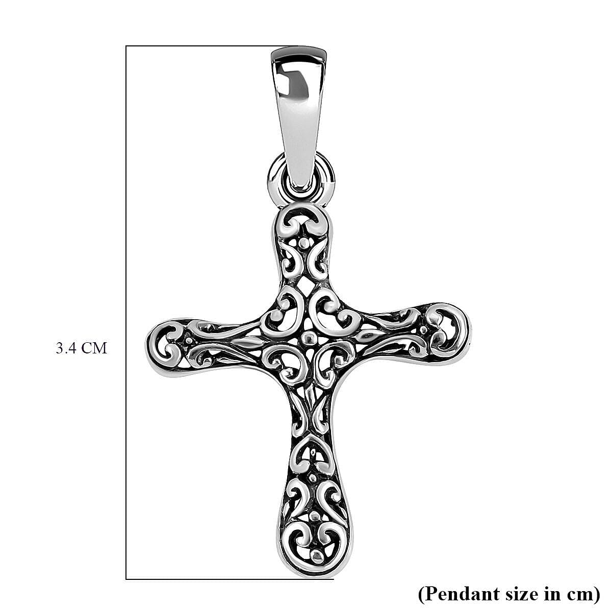 Royal Bali Collection - Sterling Silver Cross Pendant 7196541 6