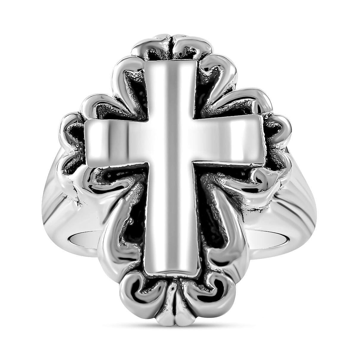BKK Closeout - Sterling Silver Cross Ring 7253670 0