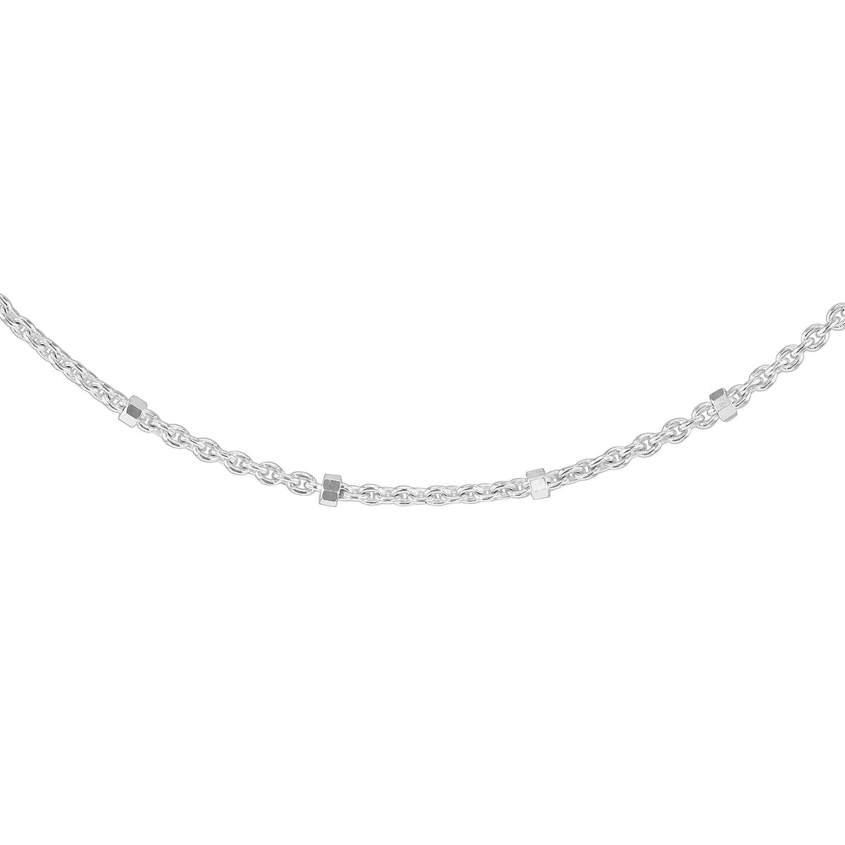 Sterling Silver Cube Trace Chain 16 Inch 7619180 4