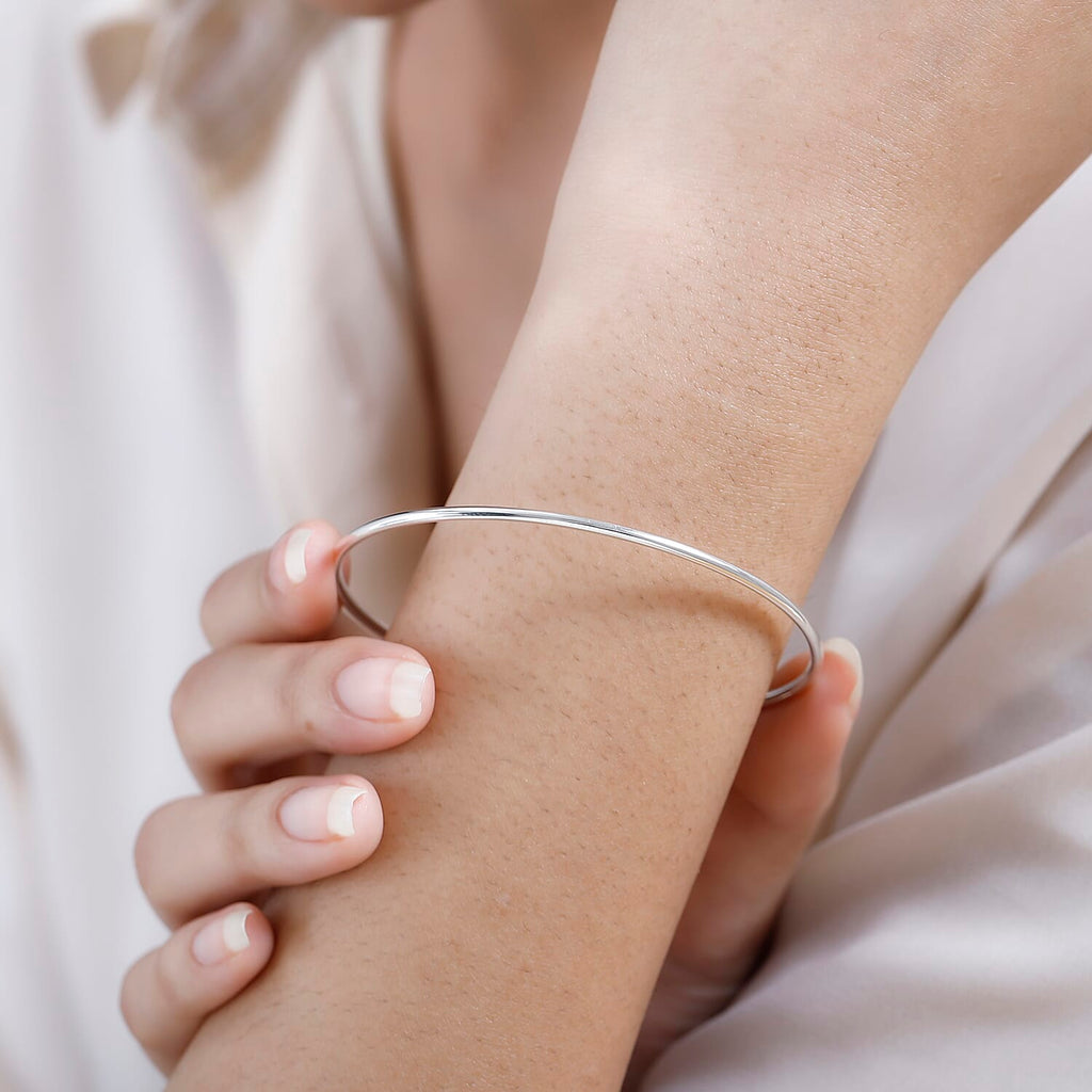 CloseOut- Sterling Silver Cuff Torque Bangle (Size-7.5)