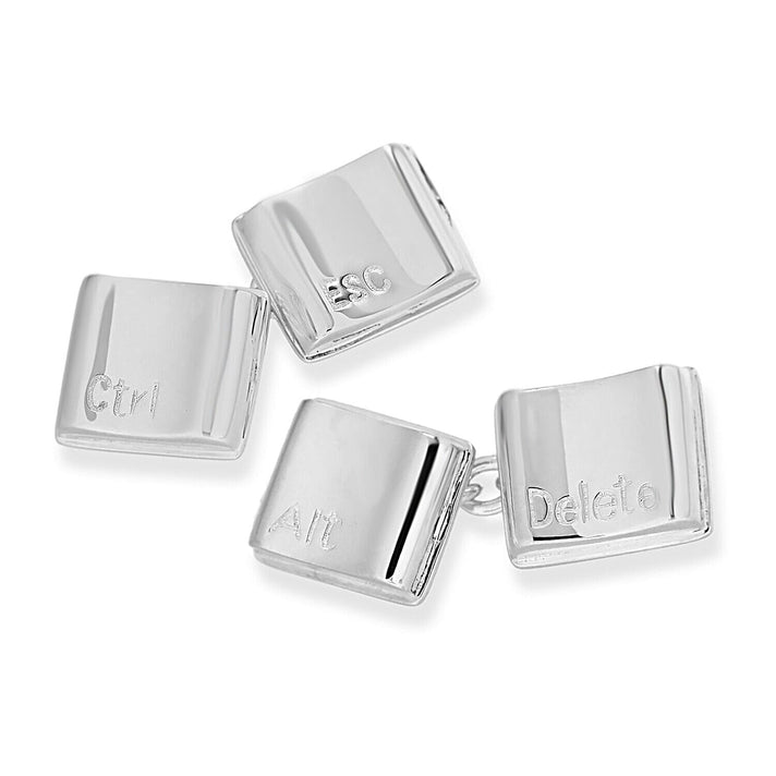 Sterling Silver 13.5mm x 11.5mm Computer Keys Cufflinks 7315412 1
