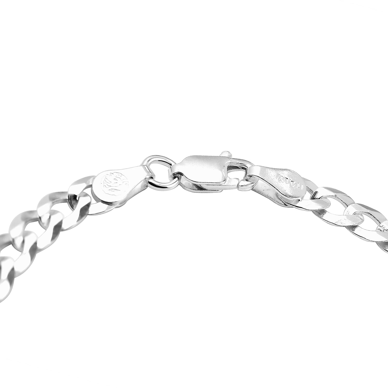 Mega Closeout - Sterling Silver Curb Bracelet (Size - 7.5) 7385805 3