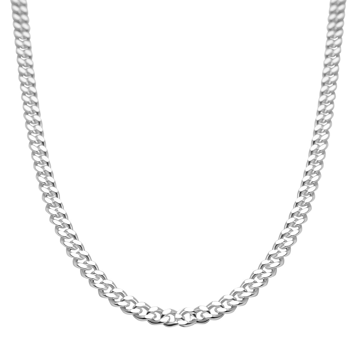 Hatton Garden Closeout -  Sterling Silver Curb Necklace (Size - 20), Silver Wt. 15.50 Gms 7709669 0