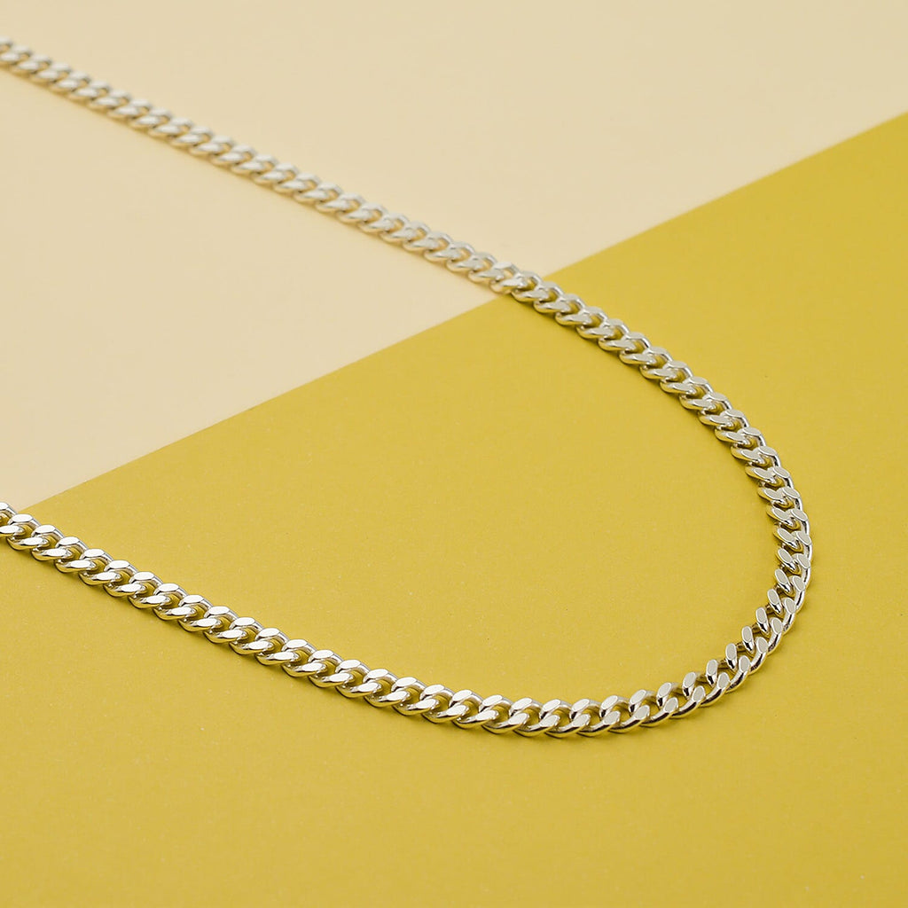 Hatton Garden Closeout -  Sterling Silver Curb Necklace (Size - 20), Silver Wt. 15.50 Gms