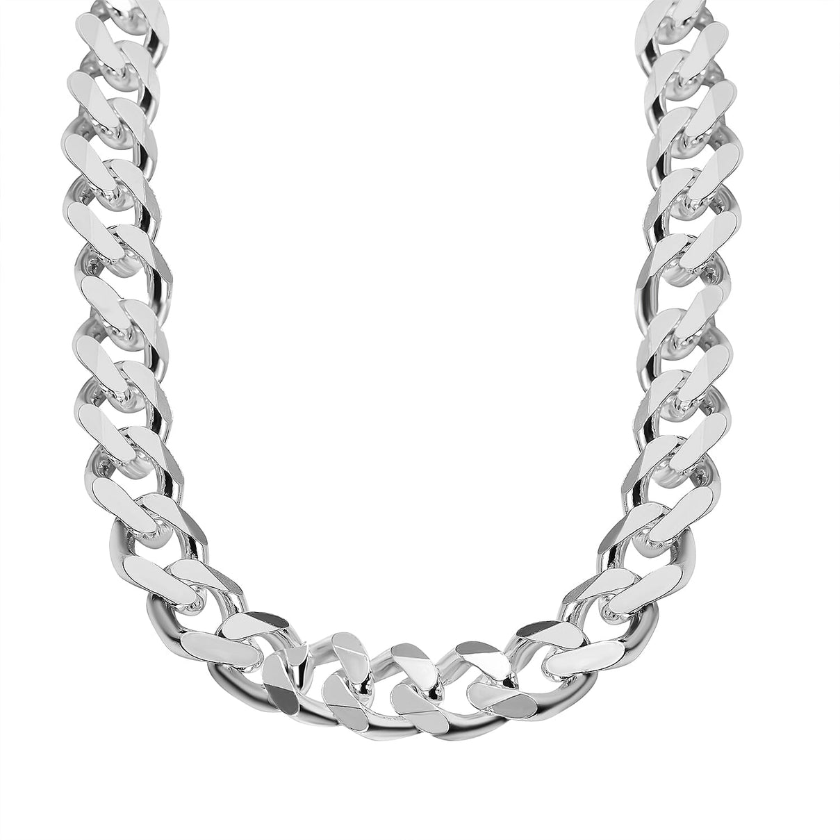 Hatton Garden Close Out - Sterling Silver Curb Necklace (Size - 20), Silver Wt. 95 Gms 7629091 0