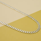 Sterling Silver Curb Necklace (Size - 22),  Silver Wt. 36.3 Gms