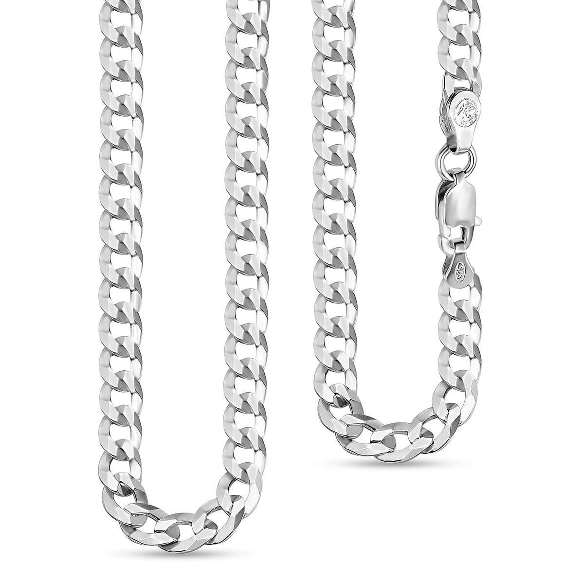 One Time Close Out Deal- Sterling Silver Curb Necklace (Size - 20), Silver Wt. 10.65 Gms 7385183 0