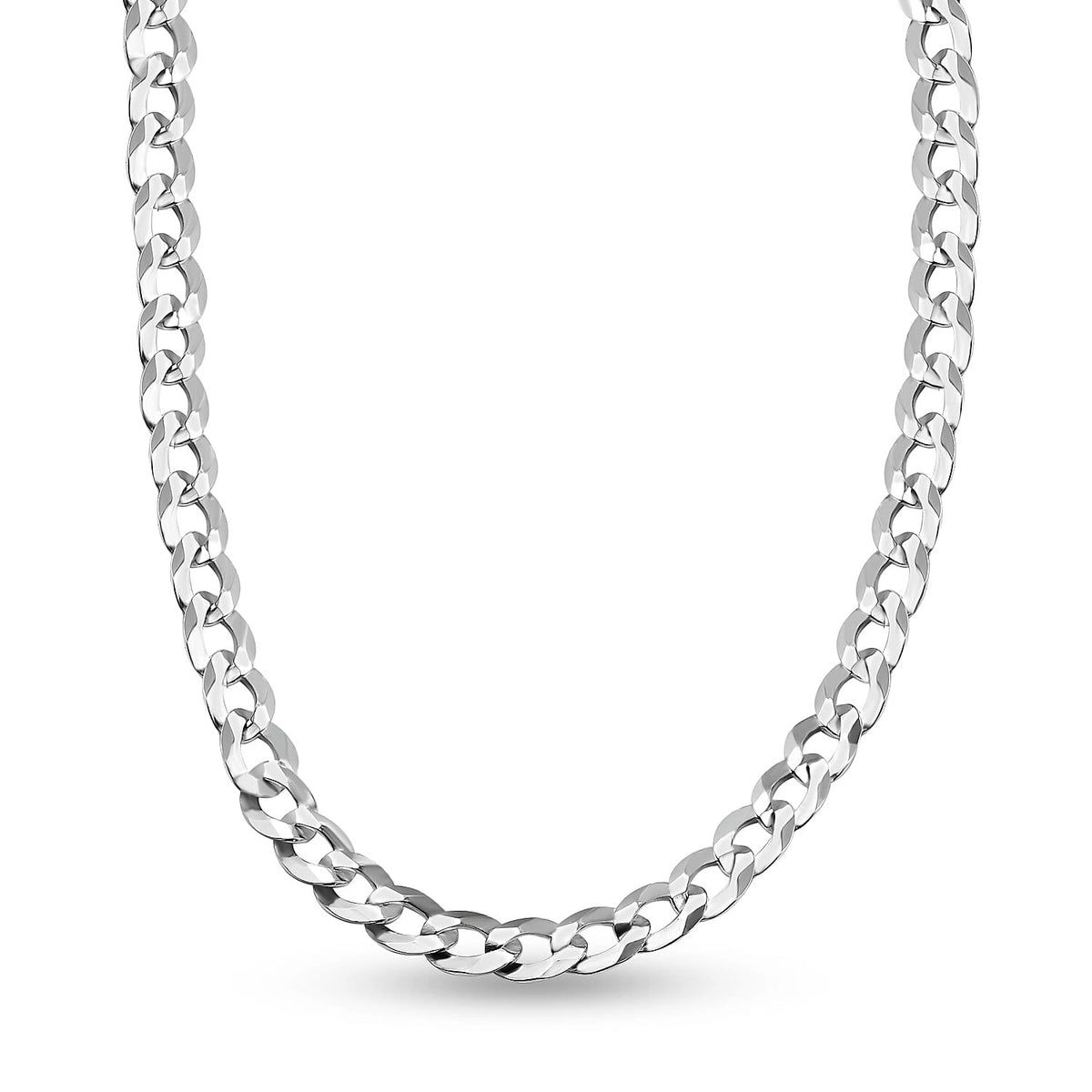 One Time Close Out Deal- Sterling Silver Curb Necklace (Size - 20), Silver Wt. 10.65 Gms 7385183 3