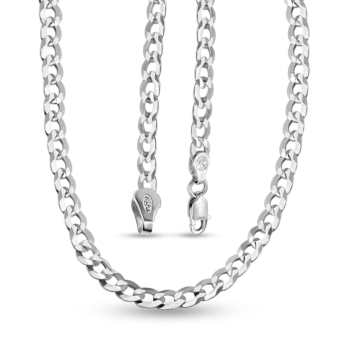One Time Close Out Deal- Sterling Silver Curb Necklace (Size - 20), Silver Wt. 10.65 Gms 7385183 4