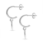 Sterling Silver Dangling Earring with Push Back