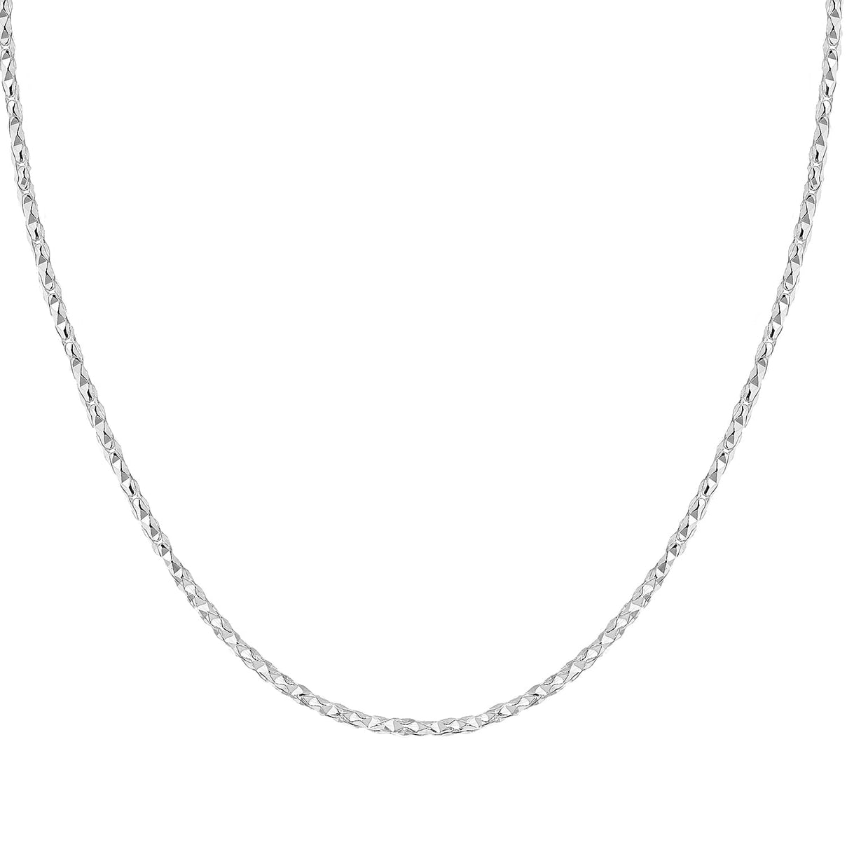 Sterling Silver Diamond Cut Box Chain 18 Inch 7317738 1