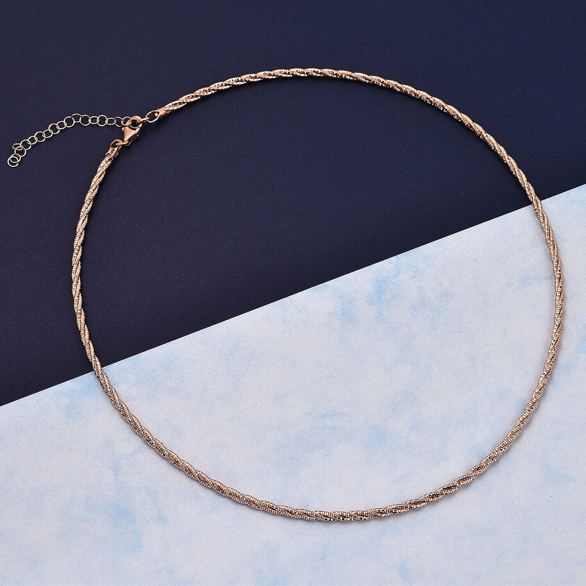 Rose Gold Overlay Sterling Silver Chain (Size - 18+ 2 Extender) with Lobster Clasp 7268907 1