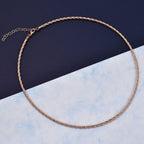 Rose Gold Overlay Sterling Silver Twisted Rope Chain (Size - 18- 2 Extender) with Lobster Clasp