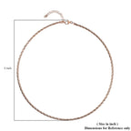 Rose Gold Overlay Sterling Silver Twisted Rope Chain (Size - 18- 2 Extender) with Lobster Clasp