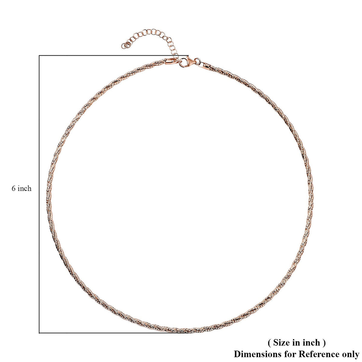 Rose Gold Overlay Sterling Silver Chain (Size - 18+ 2 Extender) with Lobster Clasp 7268907 4
