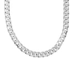 Vicenza Closeout  - Sterling Silver Diamond Cut Curb Necklace (Size - 20), Silver Wt. 24.30 Gms