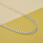 Vicenza Closeout  - Sterling Silver Diamond Cut Curb Necklace (Size - 20), Silver Wt. 24.30 Gms