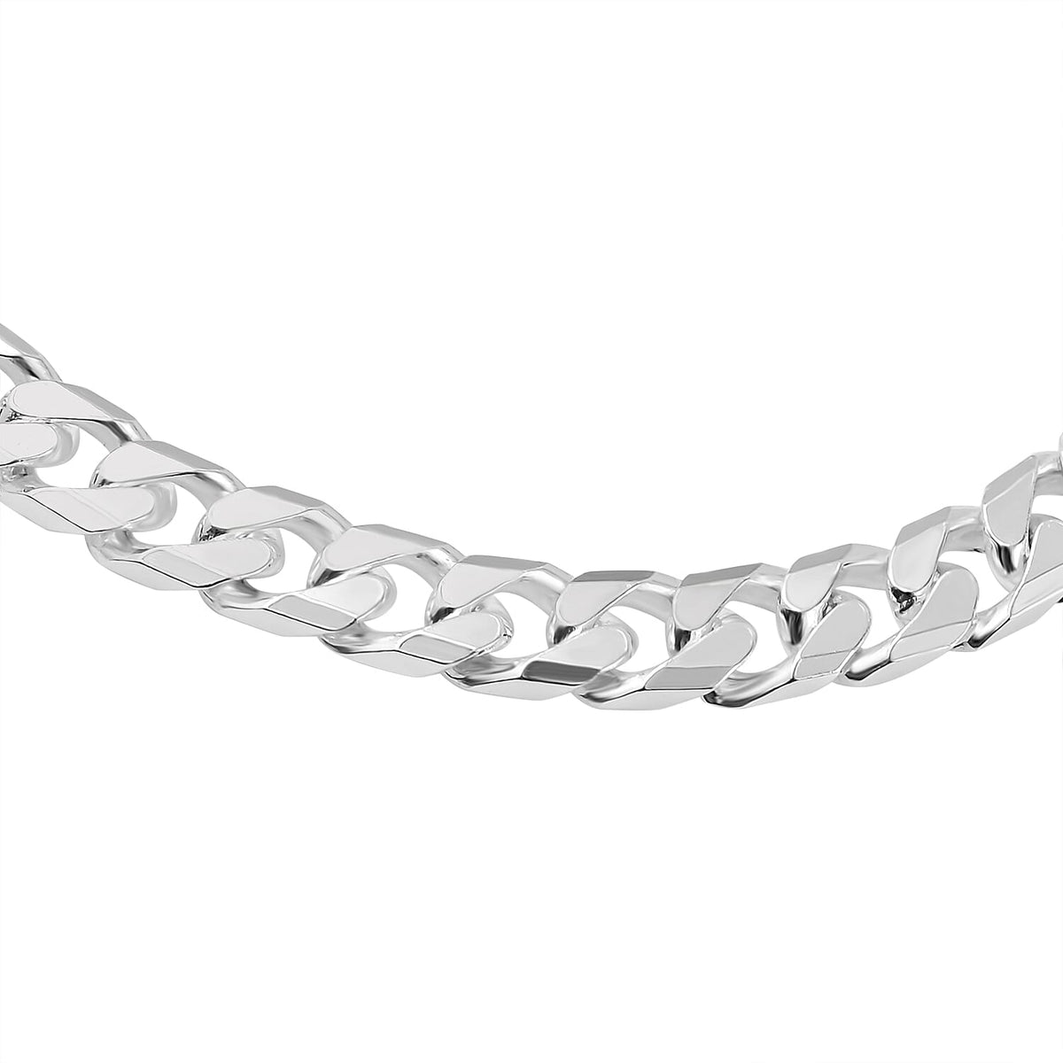 Vicenza Closeout  - Sterling Silver Diamond Cut Curb Necklace (Size - 20), Silver Wt. 24.30 Gms 7720945 2
