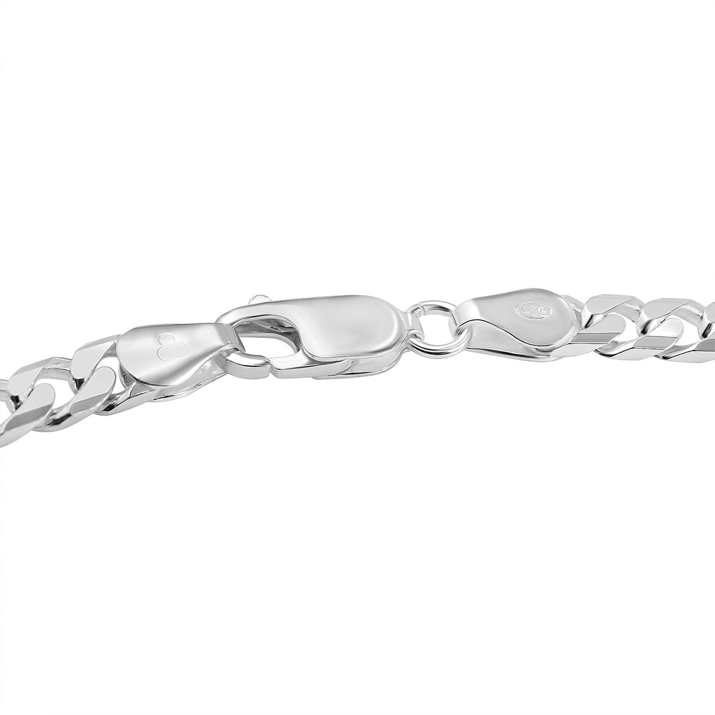 Vicenza Closeout  - Sterling Silver Diamond Cut Curb Necklace (Size - 20), Silver Wt. 24.30 Gms