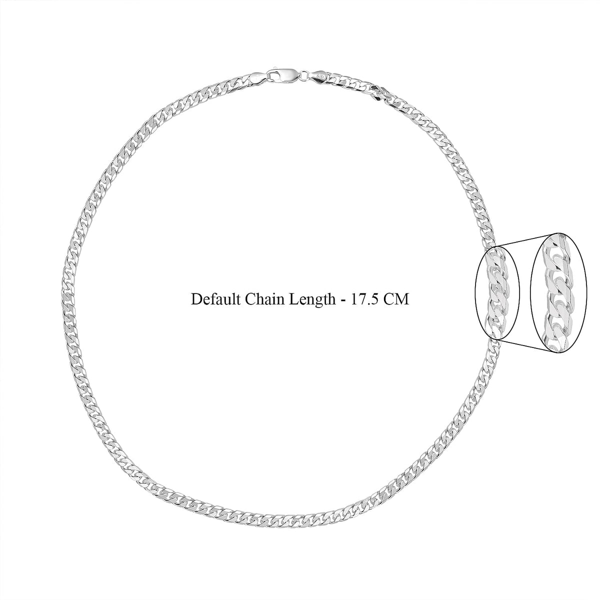 Vicenza Closeout  - Sterling Silver Diamond Cut Curb Necklace (Size - 20), Silver Wt. 24.30 Gms 7720945 4