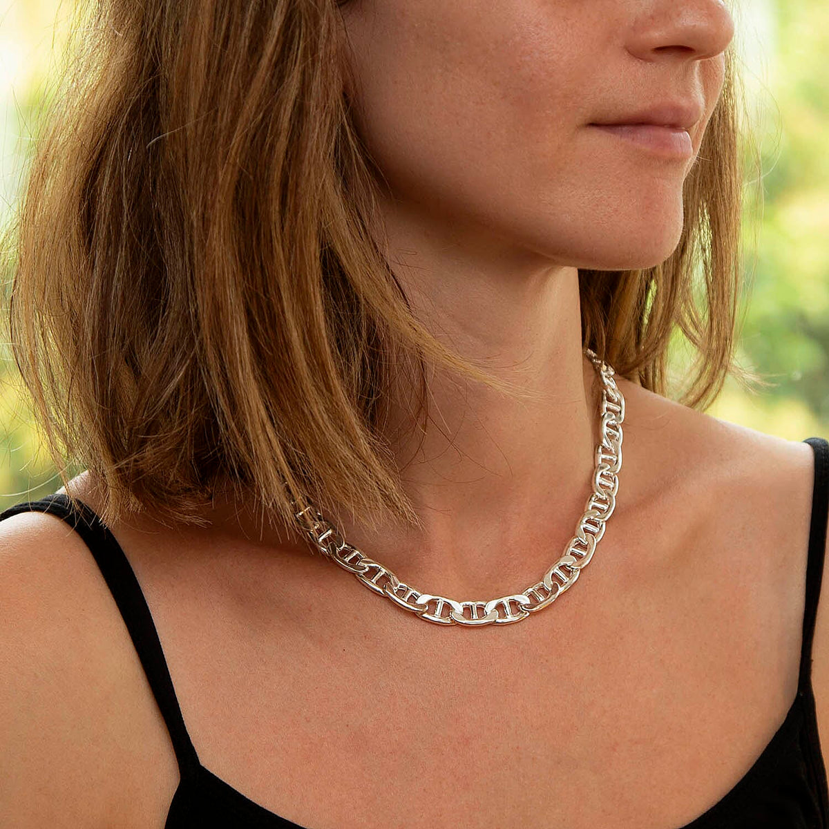 Sterling Silver Diamond Cut Flat Rambo Chain 18 Inch 7315350 2